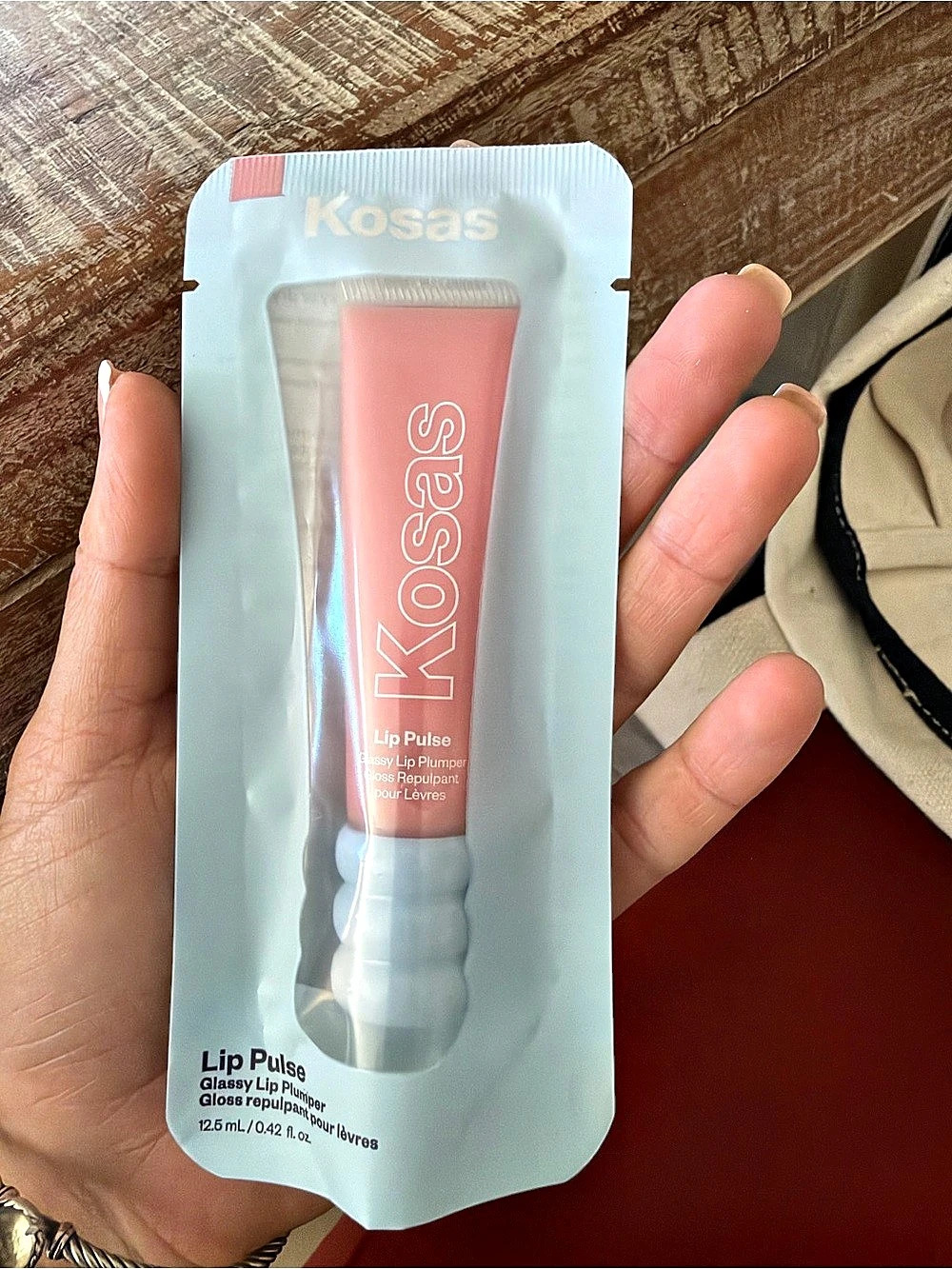 Kosas Lip Pulse Glassy Lip Plumper Pink NWT